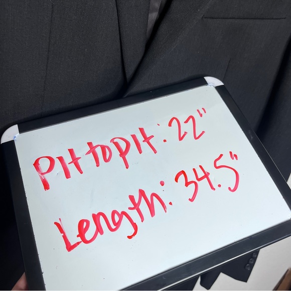 Pronto Uomo Black Two Button Suit Coat Wool Blazer 42L - Picture 11 of 11